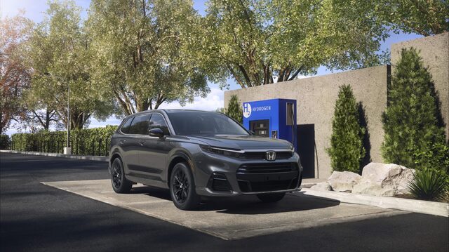 2025 Honda CR-V e:FCEV Gray at Hydrogen Station