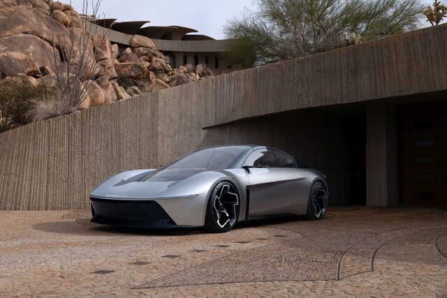 Chrysler Halcyon Concept Front Three-Quarter View at Desert Residence