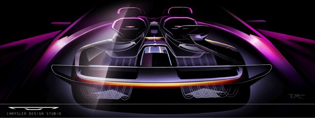 Chrysler Halcyon Concept Rear Interior Design Sketch With Lighting