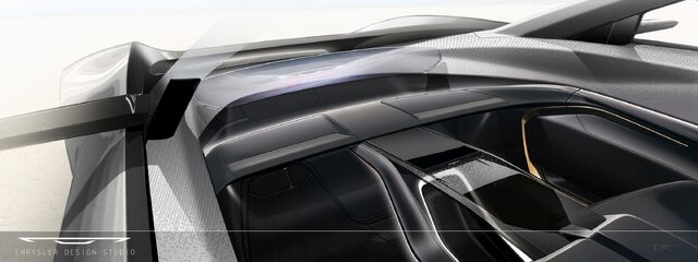 Chrysler Halcyon Concept Interior Dashboard Design Sketch Without Yoke
