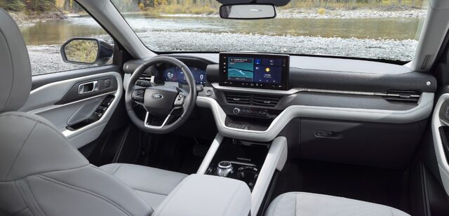 2025 Ford Explorer Platinum interior dashboard from driver side