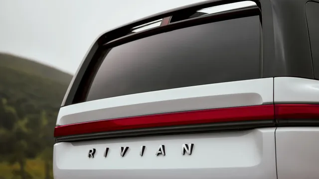2026 Rivian R2 Rear Badge and Taillight Close-Up