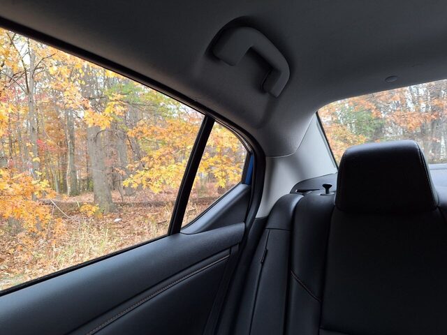 2023 Nissan Sentra SR rear seat headroom and visibility