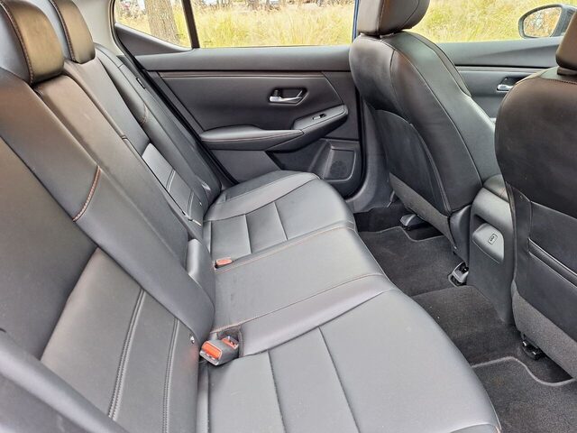 2023 Nissan Sentra SR rear seat legroom and upholstery
