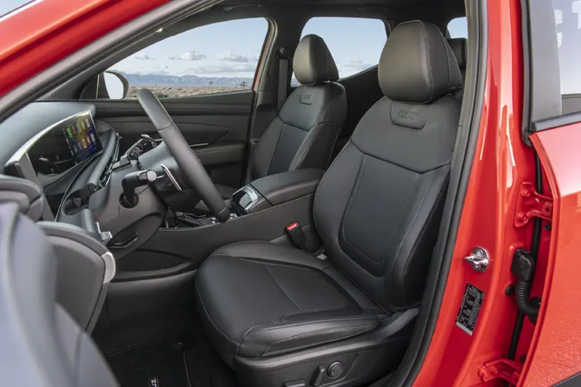 2025 Hyundai Santa Cruz Front Seats Interior in Red Model