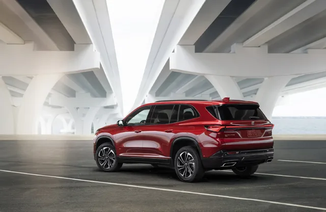 2025 Buick Enclave ST Rear Three-Quarter View in Red