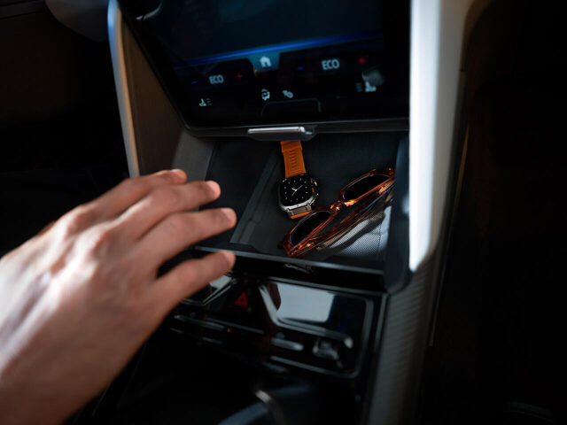 2024 Ford Capri center console storage compartment detail