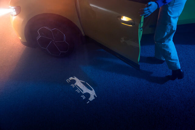 2024 Ford Capri puddle light projecting Capri logo