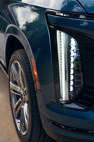 2025 Cadillac Escalade LED Headlight Close-Up