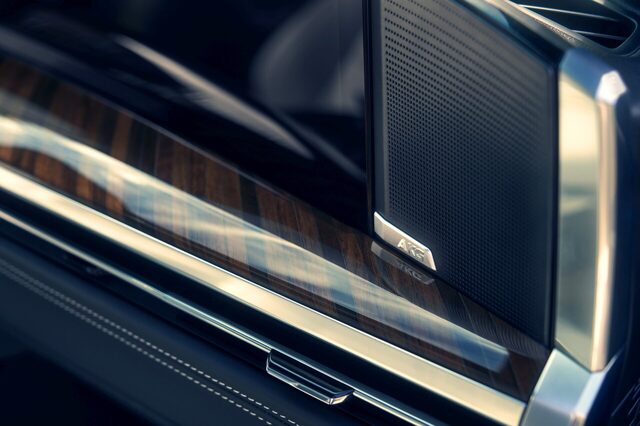 2025 Cadillac Escalade AKG Audio Speaker and Wood Trim
