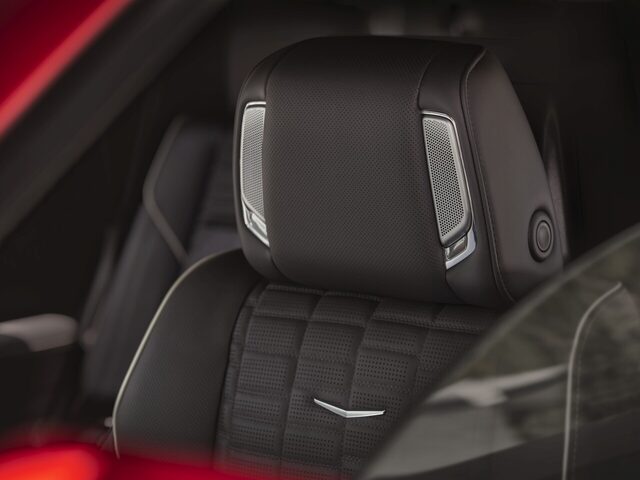 2025 Cadillac Escalade-V Black Leather Seat with Headrest Speaker