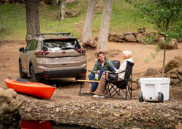 2025 Nissan Rogue Rock Creek Campsite Lifestyle with Kayak