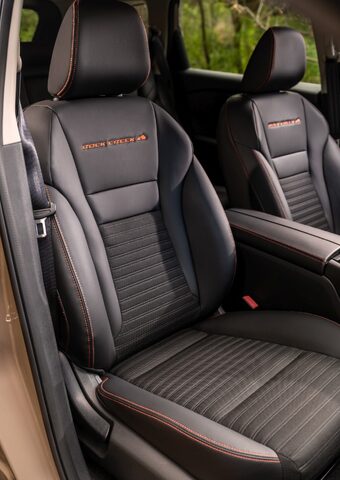 2025 Nissan Rogue Rock Creek Front Seats with Orange Stitching