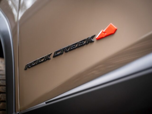2025 Nissan Rogue Rock Creek Fender Badge Close-Up
