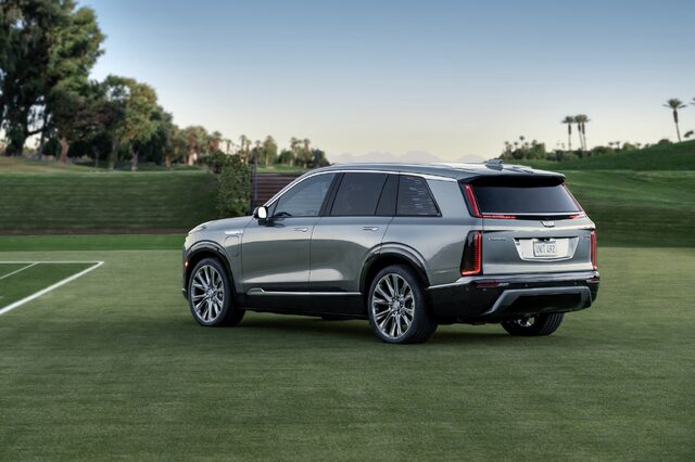 2026 Cadillac Vistiq Lux Rear three quarter.jpg
