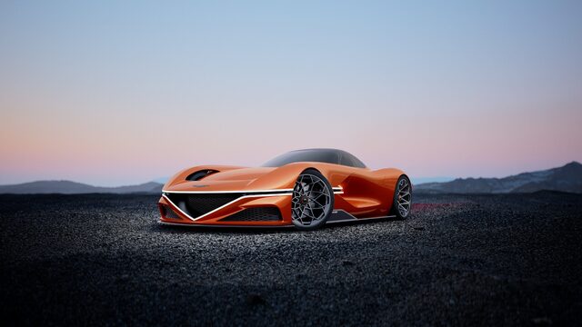 Genesis Blank Canvas Campaign Gran Turismo Concept Front View in Orange