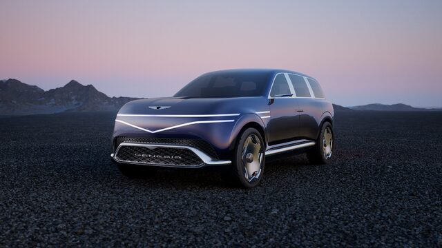 Genesis Blank Canvas Campaign Neolun Concept SUV Front Three-Quarter View