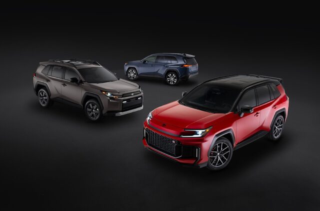 2026 Toyota RAV4 Lineup Three Models Studio Shot
