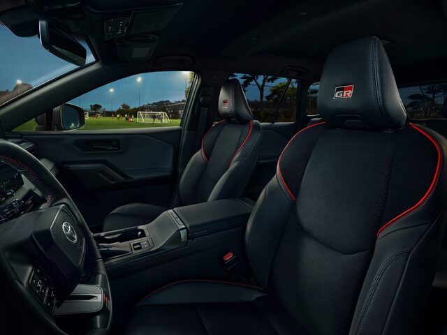 2026 Toyota RAV4 GR Sport Interior Front Seats with Red Accents