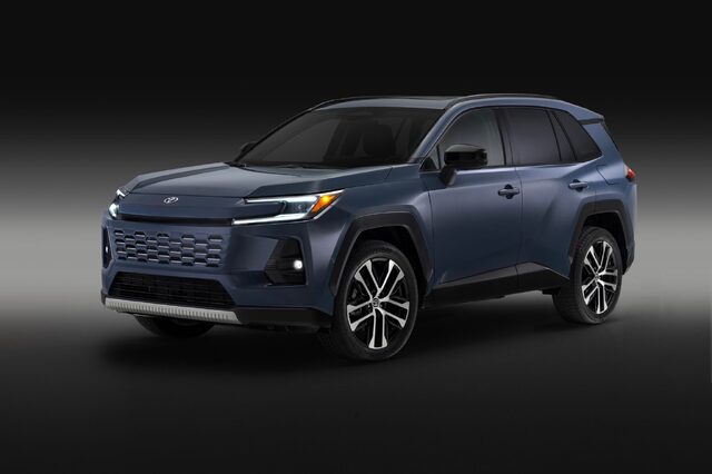 2026 Toyota RAV4 Limited Front Three-Quarter Studio Shot in Blue