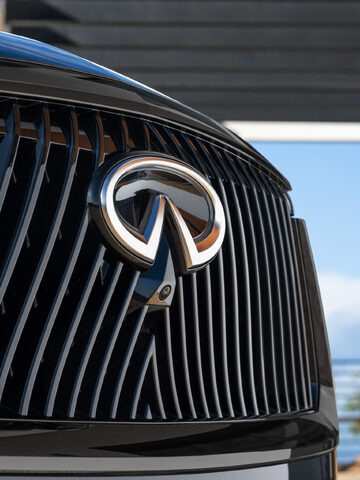 2026 Infiniti QX60 Front Grille Badge Detail in Black