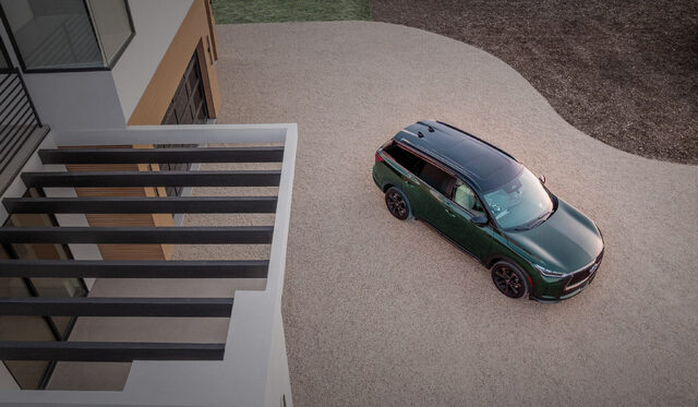 2026 Infiniti QX60 Overhead View with Panoramic Moonroof