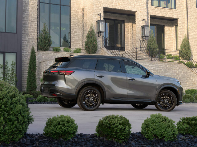 2026 Infiniti QX60 Sport Rear Three-Quarter at Dusk
