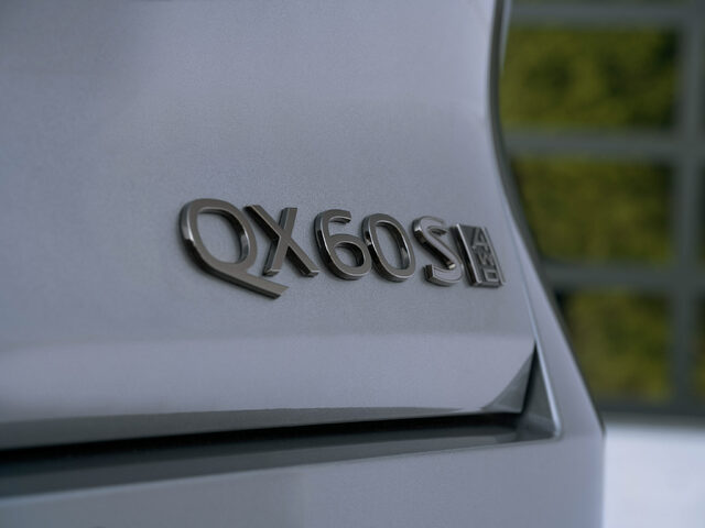 2026 Infiniti QX60 Sport AWD Badge Close-Up