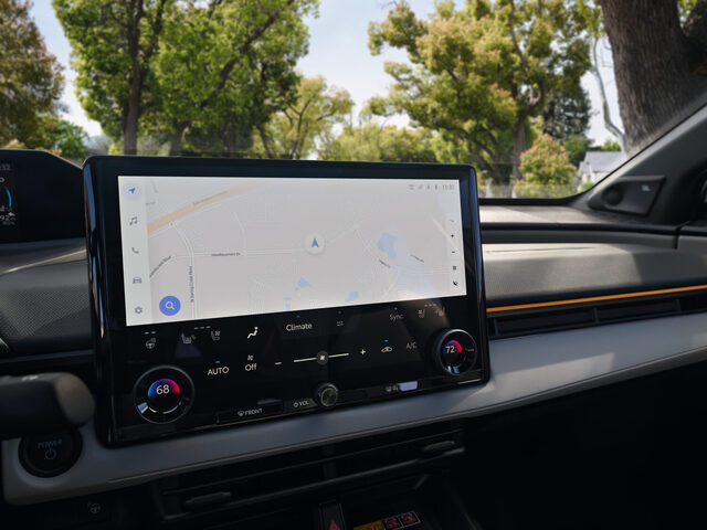 2026 Toyota bZ Touchscreen and Climate Controls Close-Up