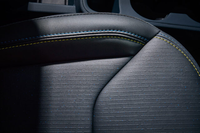 2025 Ford Maverick Lobo Seat Upholstery Detail with Contrast Stitching