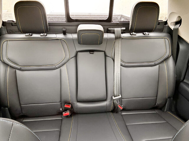 2025 Ford Maverick Lobo Rear Seat Black Leather Interior