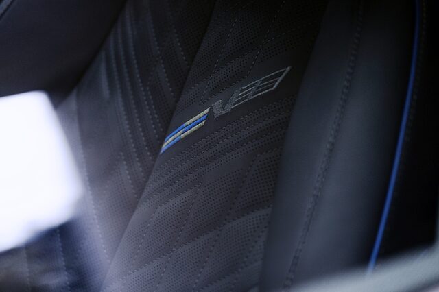 2026 Cadillac OPTIQ-V V-Series Embossed Seat Detail