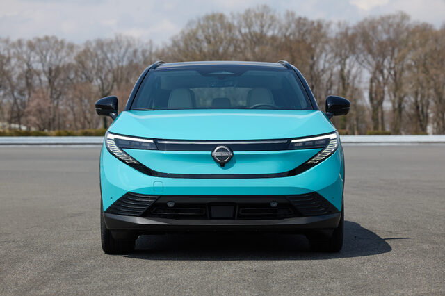 2026 Nissan LEAF Front View on Track