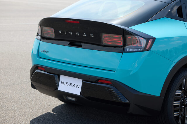 2026 Nissan LEAF Rear Three-Quarter on Track