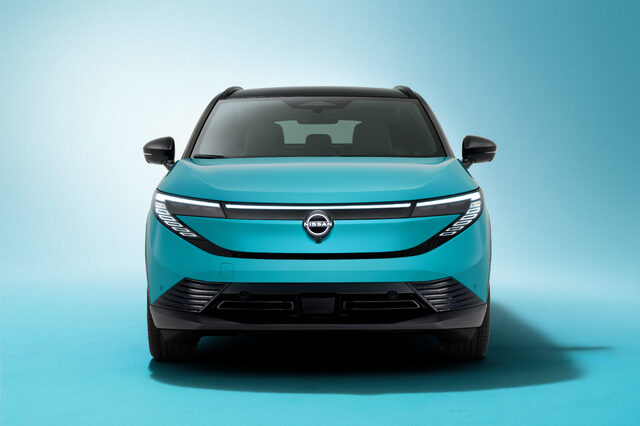 2026 Nissan LEAF Front View Studio Shot