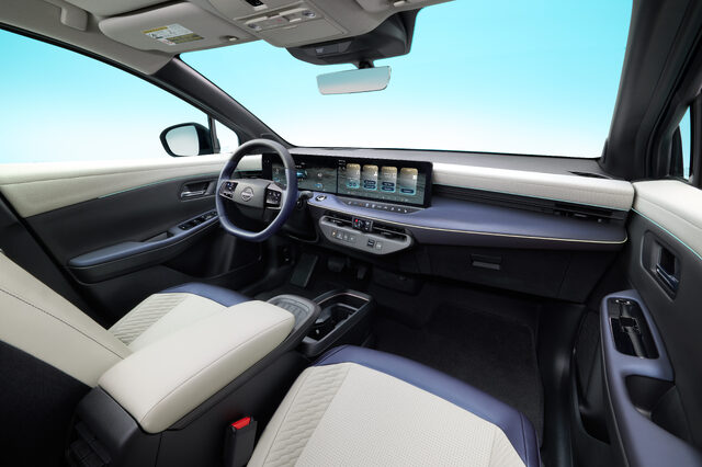 2026 Nissan LEAF Interior Wide Angle from Passenger Side