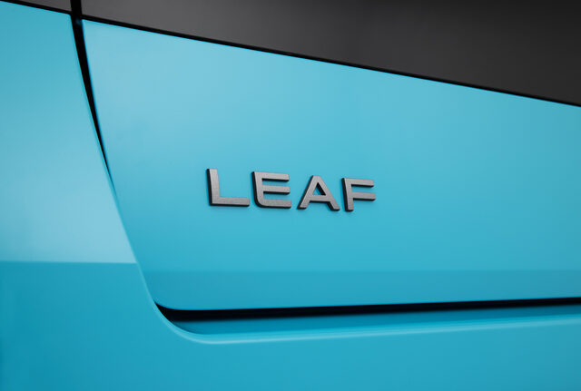 2026 Nissan LEAF Rear Badge Close-Up