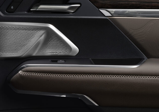 2026 GMC Acadia Denali Ultimate Bose Speaker and Door Panel Detail