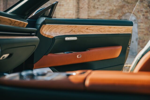 Genesis X Gran Coupe Concept Door Panel with Olive Wood Trim