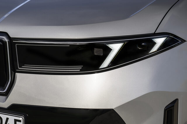 2026 BMW iX3 Headlight Detail with Split LED Signature