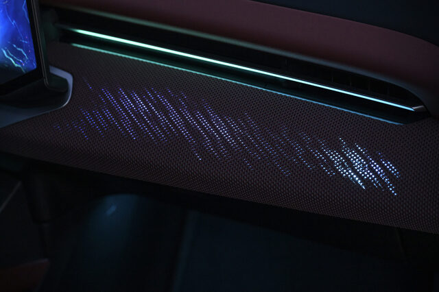 2026 BMW iX3 Illuminated Dashboard Textile Panel Detail