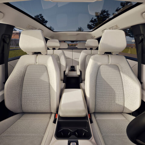2027 Toyota Highlander EV Interior Seats and Panoramic Glass Roof