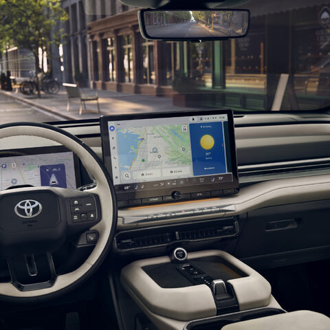 2027 Toyota Highlander EV Infotainment Touchscreen with Navigation