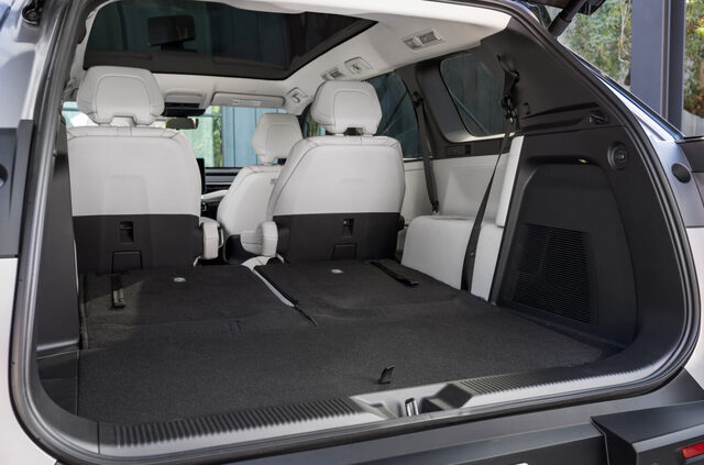 2027 Toyota Highlander EV Cargo Area with Seats Folded Flat