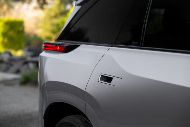2027 Toyota Highlander EV Rear Taillight and Charge Port Detail