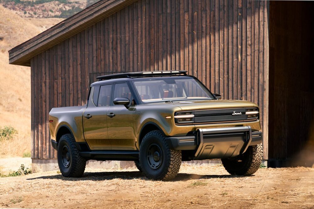 2027 Scout Terra electric pickup truck exterior side view