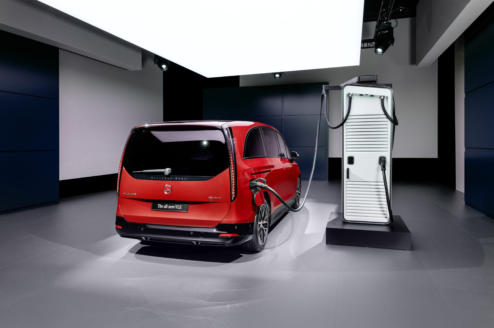 Rear 3/4 quarters view with charging plugged in