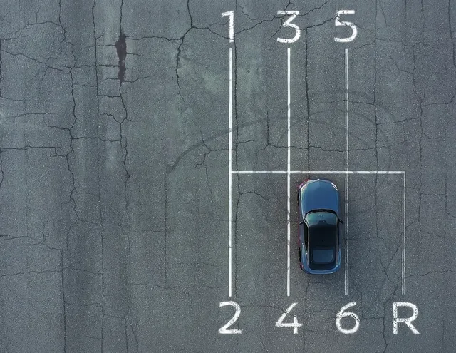 2027 Nissan Z NISMO Overhead View on 6-Speed Shift Pattern