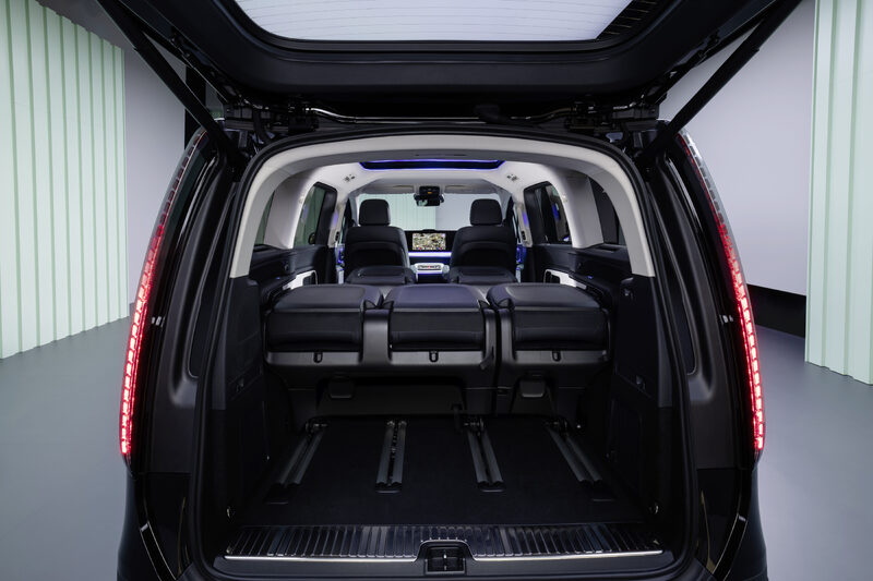 2027 Mercedes-Benz VLE MPV cargo area with third row seats folded