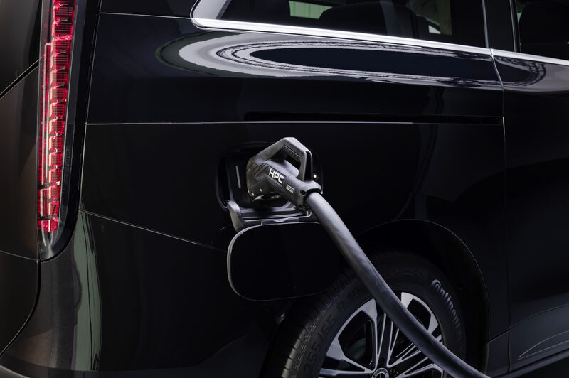 2027 Mercedes-Benz VLE MPV Charging Port Detail in Black